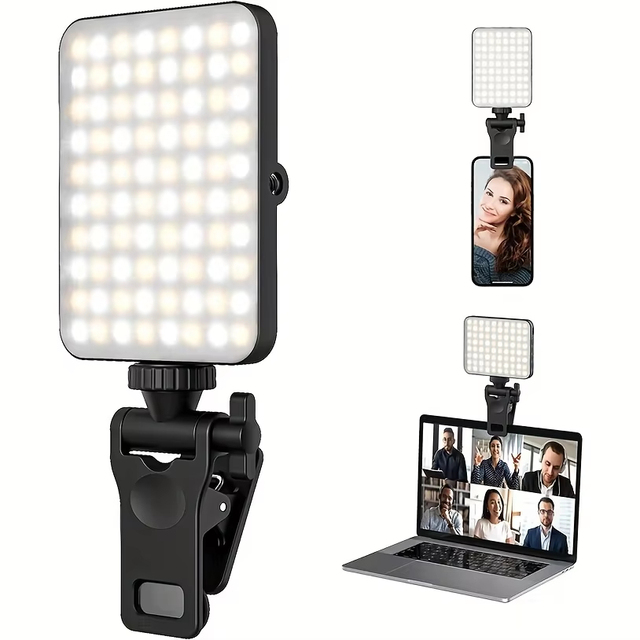 Hot Sale Rechargeable Magnetic LED Selfie Light with Holder for Phone ABS Material