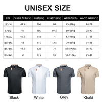 Uniforme de Serveur pour Bar et Club, Veste de Chef en Polyester à Manches Courtes avec Poche Latérale, Chemise de Travail pour Hommes, Veste de Cuisinier, Uniforme de Gérant de Restaurant