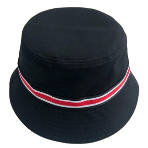 Chapeau seau noir uni chaîne OEM mode haute qualité logo personnalisé coton femmes hommes vierge - Product Image 3