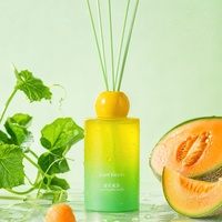 Diffuseur de parfum aux fruits tendance, bouteille cylindrique dégradée givrée avec bâtonnets assortis pour chambre et salle de bain