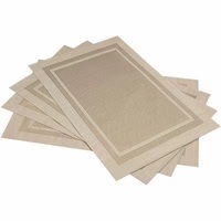 Sets de table rectangulaires en PVC tissé, résistants à la chaleur et lavables, pour cuisine et restaurant