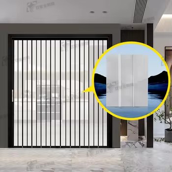 crystal folding partition door