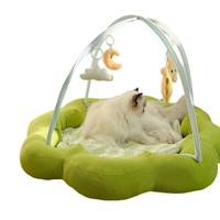Lit pour chat universel quatre saisons, nid douillet auto-amusant, anti-ennui, détachable, lavable, respirant, en forme de fleur, canapé pour animaux de compagnie