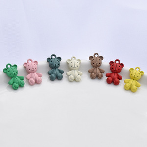<b>Cute</b> Cartoon <b>Bear</b> Charms Alloy Spray Painted Multi Color For DIY Jewelry Making Unisex Gift Spring 2023 - Product Image 1
