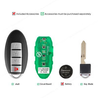 Clé à 4 boutons Autel IKEYNS004AL IKEY NS004AL pour Nissan, utilisée avec la machine de programmation et de copie de clés de voiture Altra KM100 IM508S IM608S II
