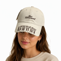 Casquette en coton personnalisée pour homme et femme, style vintage, en coton lavé, à calotte souple, vente en gros