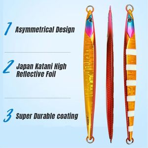 Cho Jigging Pro Thiết Kế Đúc Tốc Độ Saltwater Câu Cá Kim Loại <span class=keywords><strong>Jig</strong></span> Lure 40G-150G Dài Sáng Cho Jigging Pro Sáng Câu Cá - Product Image 4