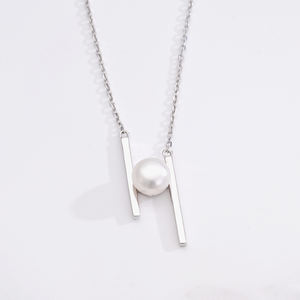 Elegante collar de perlas de agua dulce de Plata de Ley 925 para mujer accesorio de moda - Product Image 4