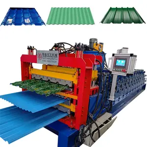 Máquina para fabricar tejas MingTai, máquina dobladora de metal, formación de rollos