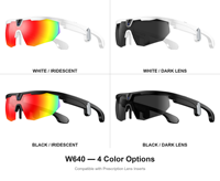 Lunettes de sport intelligentes avec caméra HD 8MP, assistant IA, commande vocale, commande tactile, légères, étanches, contrôle par application, lecteur de musique