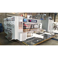 Machine de fabrication de boîtes en carton ondulé entièrement automatique à haute efficacité, neuve, avec unité de découpe et d'impression