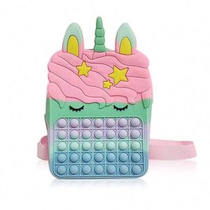 TOYSRUNNER <b>Kids</b> Backpack Fidget Pop Schoolbag Custom 10 Inch Push <b>Bubble</b> Child Waterproof Shoulder Schoolbag - Product Image 4