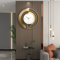 Reloj de Pared de Metal y Vidrio de Alto Brillo de 45 cm para Decoración del Hogar, Reloj de Cuarzo Moderno y Silencioso para Sala de Estar, en Venta, Dropshipping DDP