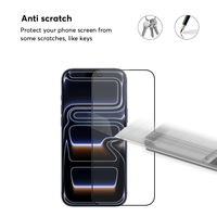 Protection d'écran en verre trempé anti-traces de doigts pour iPhone 16 17 18 Pro Max