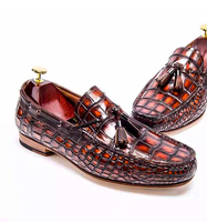 Hochwertige Goodyear Größe 41 Slipper Schuh Phantasie hübsche Alligator Haut offizielle Herren schuhe Slipper Krokodil leder Schuhe Herren