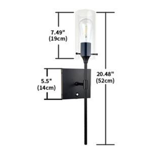 Lámpara de Pared Moderna de Estilo Rústico con Control Remoto Inalámbrico, Adecuada para Iluminación Interior y Exterior, Regulable, con Batería Recargable - Product Image 5