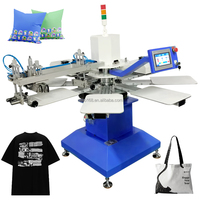 Kit de Serigrafía Rotativa de 8 Estaciones y 1 Color, Nuevas Máquinas Automáticas de Serigrafía para Camisetas, Bolsas No Tejidas y Prendas