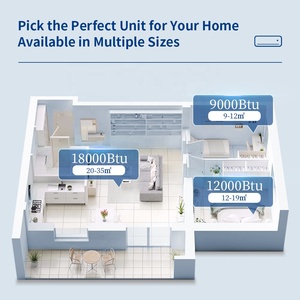 Puremind OEM Mini Chia AC Điều Hòa Không Khí Tùy Chỉnh 9000 24000 BTU Treo Tường Làm Mát Sưởi Ấm Cho Khách Sạn Nhà - Product Image 5
