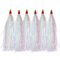 De pêche Leurre Flash Teaser Queue Queue De Chevreuil Teaser Gabarit Appât Mer Attaquant Bucktail Tube Teaser Appât Pour Pêche En Eau Salée Accès
