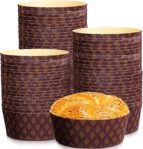 Moldes de Papel para Panettone para Hornear, Papel Resistente al Calor para Hornear Pasteles, Molde Desechable de Papel para Panettone para Pastel - Product Image 1