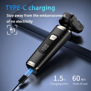 4-in-1 Electric <b>Razor</b> for Men Magnetic Floating <b>Heads</b> LED Display Waterproof Portable Face Beard Trimmer Fast-charging - Product Image 3