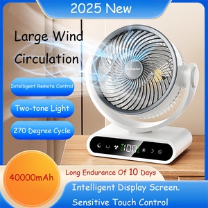 40000mAh Large Capacity Portable Intelligent Remote Control LED Rechargeable Fan Five-Speed Cycle Fan Gorgeous <b>Outdoor</b> - Product Image 2