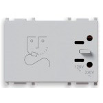 ซ็อกเก็ตเครื่องโกนหนวด 230V สีเงิน 11.7x10.8x7.1 ซม. เครื่องโกนหนวดไฟฟ้า - Product Image 1