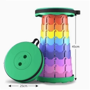 <strong>Adjustable</strong> Height Portable Lightweight Durable Plastic Home Folding <strong>Stool</strong> with Bag School Bedroom Entry - Product Image 5