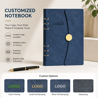 Carnet de luxe personnalisé écologique avec logo en feuille d'or, agenda en cuir PU gaufré, classeur à anneaux A5 rechargeable, cadeaux d'entreprise