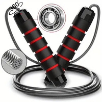 Cuerda de Saltar de Velocidad Ajustable con Peso y Banda Antideslizante Personalizada, Cuerda de Saltar de Alambre de Acero y PVC