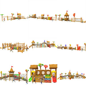 Vergnügung spark fahrten Rutsche Holz farbe Klettergerüst Kinder ausrüstung Klettern etz Outdoor-Spielplatz - Product Image 5