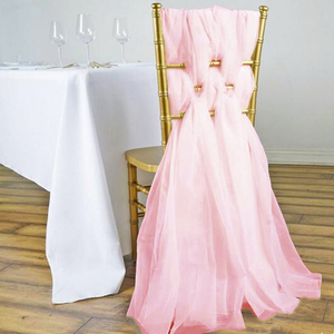 Chất lượng cao 5 miếng voan ghế Sash 14 ''* 72'' miễn phí gắn chiavari Ghế trang trí khăn thắt lưng Tie - Product Image 6