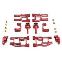 1/10 LC RACING PTG-2/2R Suku Cadang Upgrade Mobil RC Logam, Kit Modifikasi Peredam Kejut Kemudi Remote Control, Set Aksesori