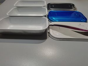 Caja de papel de aluminio para contenedor de aluminio de avión con tapa Bandeja de papel de aluminio de aviación - Product Image 3