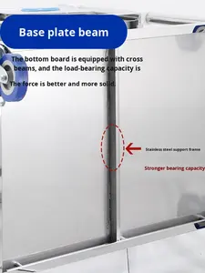 एकीकृत चिकित्सा उपचार कार्ट 304 स्टेनलेस स्टील अस्पताल उपकरण रैक सर्जरी भंडारण उपकरण कार्ट टिकाऊ धातु कार्ट - Product Image 4