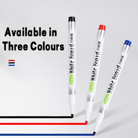 Marqueurs effaçables à sec non toxiques Free Horse (noir, bleu, rouge) 14,2 cm, haute qualité, pour l'école et le bureau
