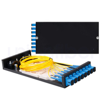 4-Port-Leergehäuse für ODF, Outdoor 4FO Glasfaser SC/FC Patchpanel, Mini-ODF mit 4 Anschlüssen, Wandmontage-Glasfasergehäuse für FTTH