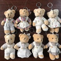 Porte-clés en peluche ours en peluche mignon et doux, écologique, durable, breloque de sac, ornement, animal en peluche Kawaii