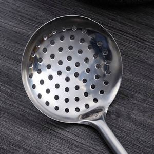 Cuchara Coladora de Cocina para Aceite y Espumadera para Fideos, Cuchara Ranurada Tipo Colador de Acero Inoxidable 410, Estilo Europeo - Product Image 6