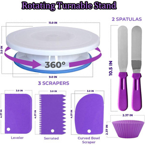 Bộ dụng cụ làm bánh bán chạy nhất 492 món, dụng cụ trang trí bánh kem, bánh cupcake, dành cho gia đình - Product Image 4