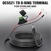 Câble d'alimentation Starlink Mini DC5521 vers borne O-Ring avec porte-fusible étanche, cordon d'alimentation extérieur pour Starlink Mini
