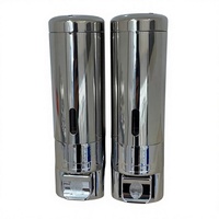 Distributeur de savon mural sans contact en ABS avec couvercle en acier inoxydable, finition chromée, design moderne, pour hôtels, 300 ml, prix usine