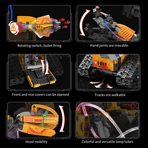 Five Transformation Robot Building <strong>Blocks</strong> <strong>Plastic</strong> ABS Durable Structure Construction Set Programming Electric Remote Control - Product Image 5