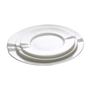 Usine minimaliste à haute température plats de salle à manger en gros assiette ronde plate en porcelaine Oem pour restaurant - Product Image 6