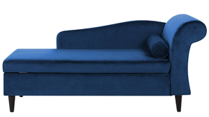 Superficie de tela de <span class=keywords><strong>terciopelo</strong></span> <span class=keywords><strong>azul</strong></span> informal Europea Premium exquisita moderna y patas de madera <span class=keywords><strong>chaise</strong></span> <span class=keywords><strong>longue</strong></span> doméstico - Product Image 3