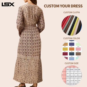 <span class=keywords><strong>Robe</strong></span> longue élégante en mousseline bordeaux personnalisée avec broderie traditionnelle et travail miroir, idéale pour les fiançailles et les soirées. - Product Image 2