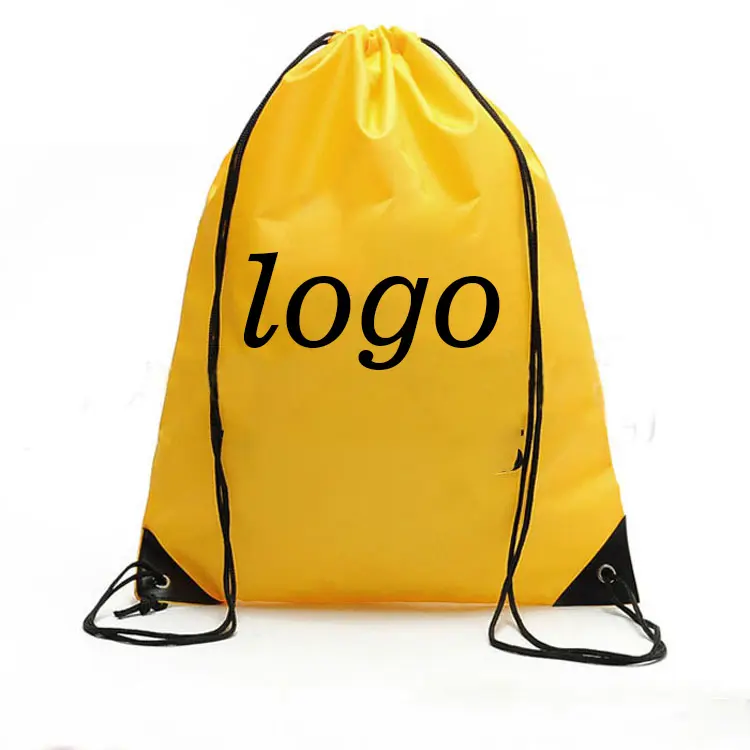 Нейлоновая сумка на шнурке с логотипом заказчика, полноцветный футбольный рюкзак, водонепроницаемая сумка на шнурке из полиэстера 210D