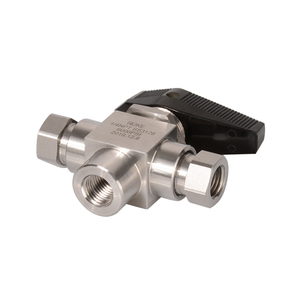 บอลวาล์วสเตนเลส3ทางสำหรับทรุนเนียกเกลียวสำหรับผู้หญิง TB ซีรีส์ผลิตตามสั่งผลิตแก๊สแบบ6000psi ด้วยมือ - Product Image 4