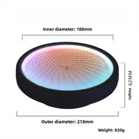 Robot de Peinture au Sable Automatique Miniature, Lampe de Nuit LED RGB Intelligente Simple à Alimentation CC, Ornement de Bureau DIY, Cadeau Technologique Créatif pour la Maison et la Chambre