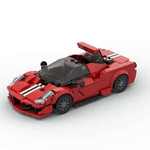 Famoso Auto Deportivo Rojo MOC Compatible con Rompecabezas de Partículas Pequeñas, Bloques de Construcción para Niños, Juguetes de Plástico ABS - Product Image 5